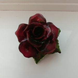 China rose vintage brooch